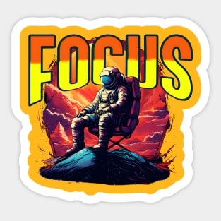 Stay Focused, Motivation design Sticker